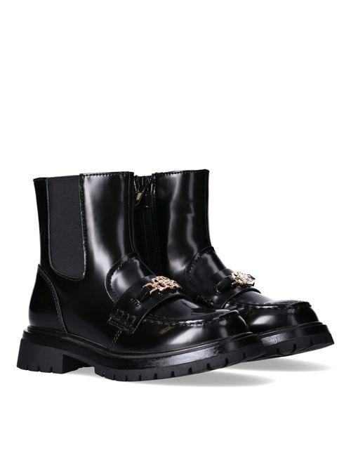 Stivali logo oro TOMMY HILFIGER | 34017NERO